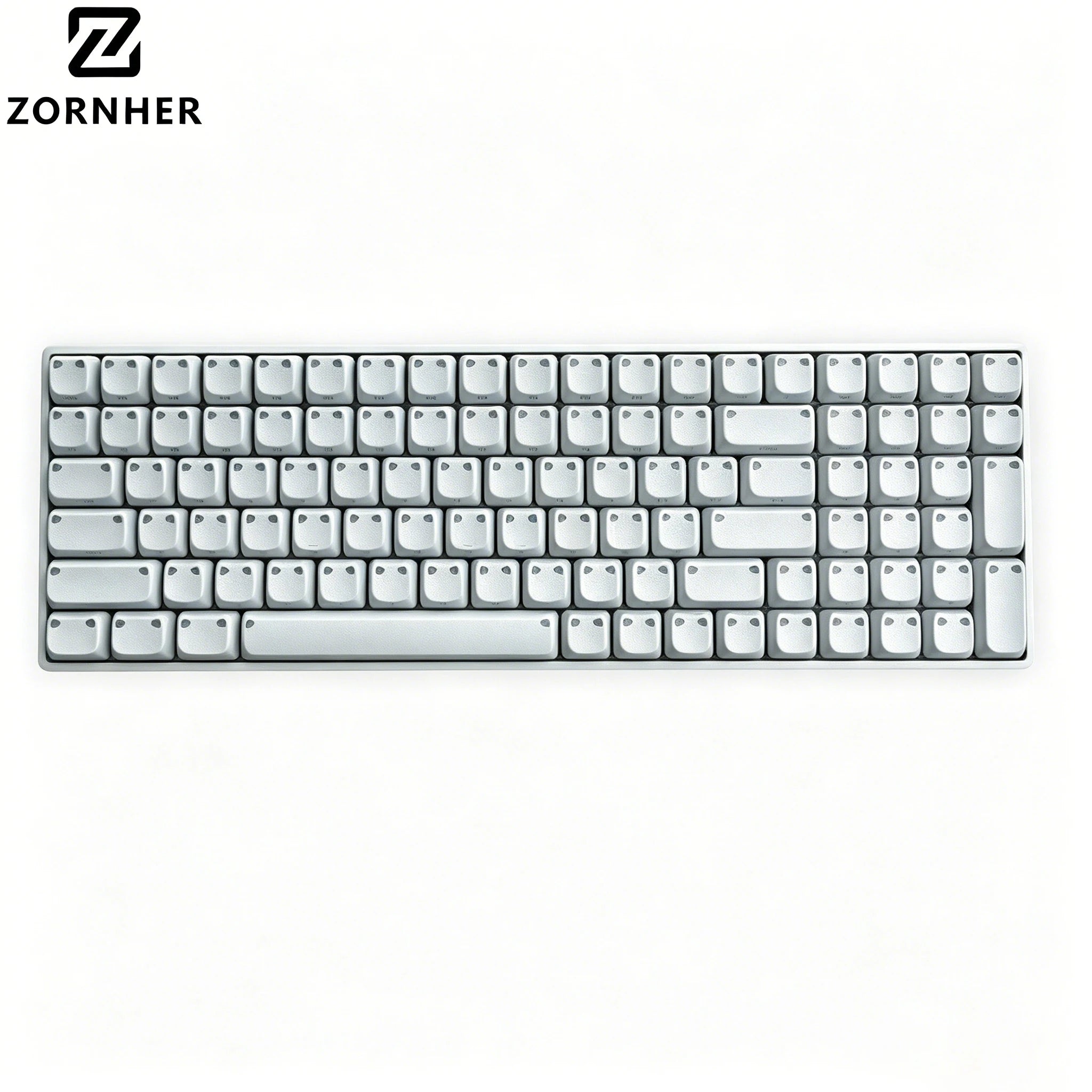 Zornher ZH00 Light Meow Portable Keyboard Wireless Ergonomic Keyboard for PC Full Size Mechanical Keyboard