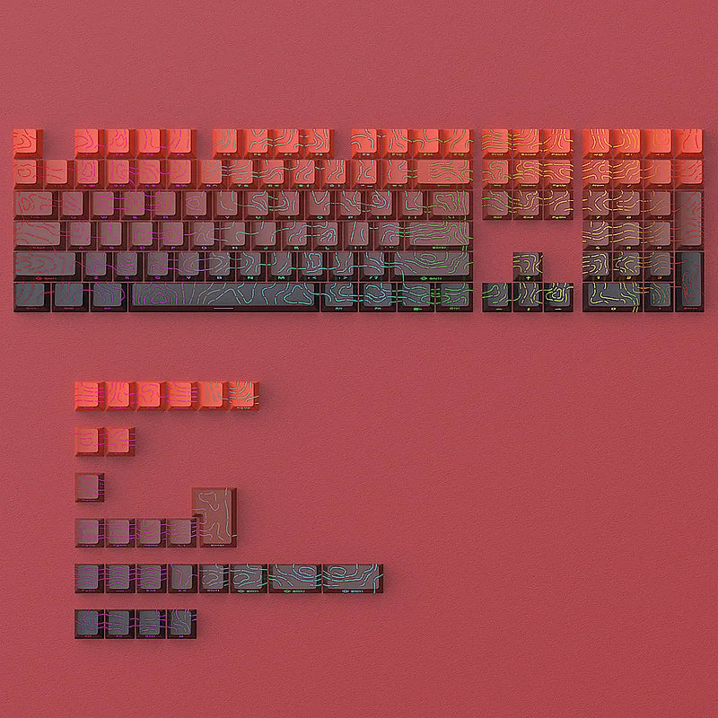 Custom PBT Keycaps: 2026 Line Gradient Side Shine for Keyboard