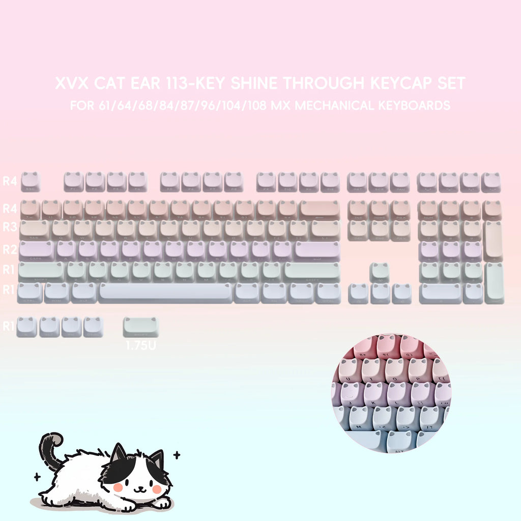 XVX Lumicat Keycaps: Best Custom Side Printed Gaming Keycaps