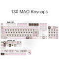 Custom PBT Keycaps: 130 Cute Siamese Cat MAO Profile Keys