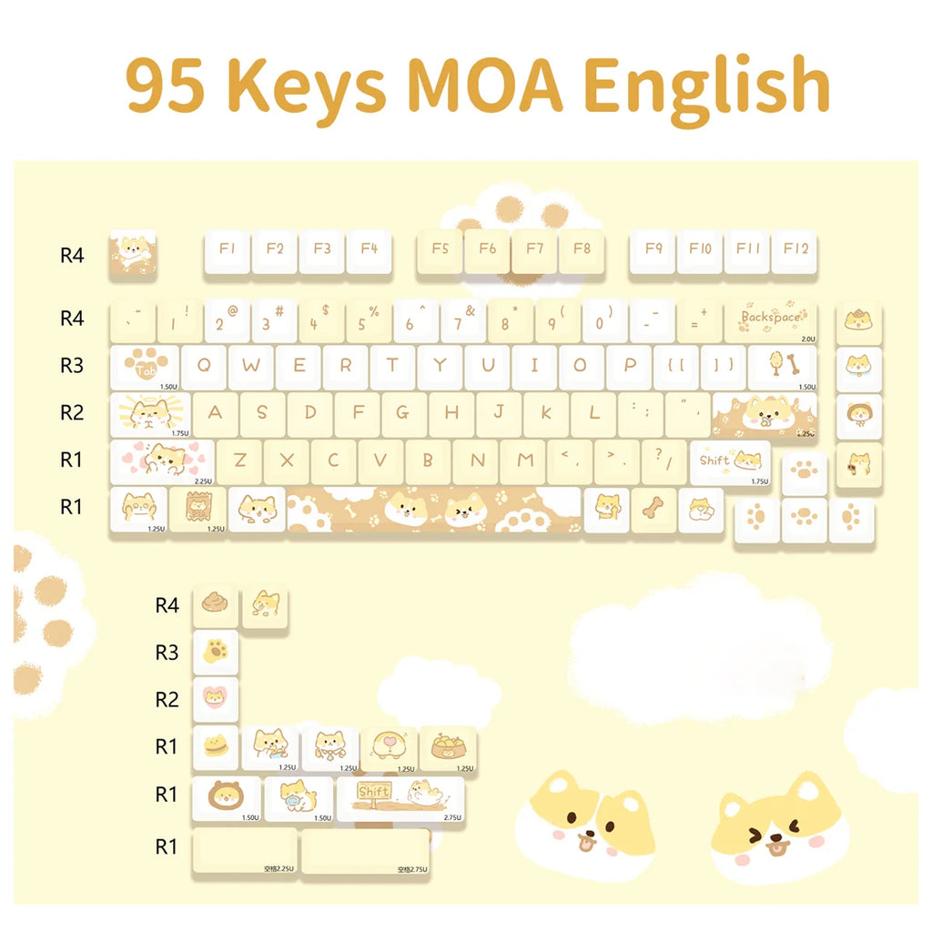 Cute Puppy Cat Keycaps: Best DIY Gift for Mechanical Keyboard