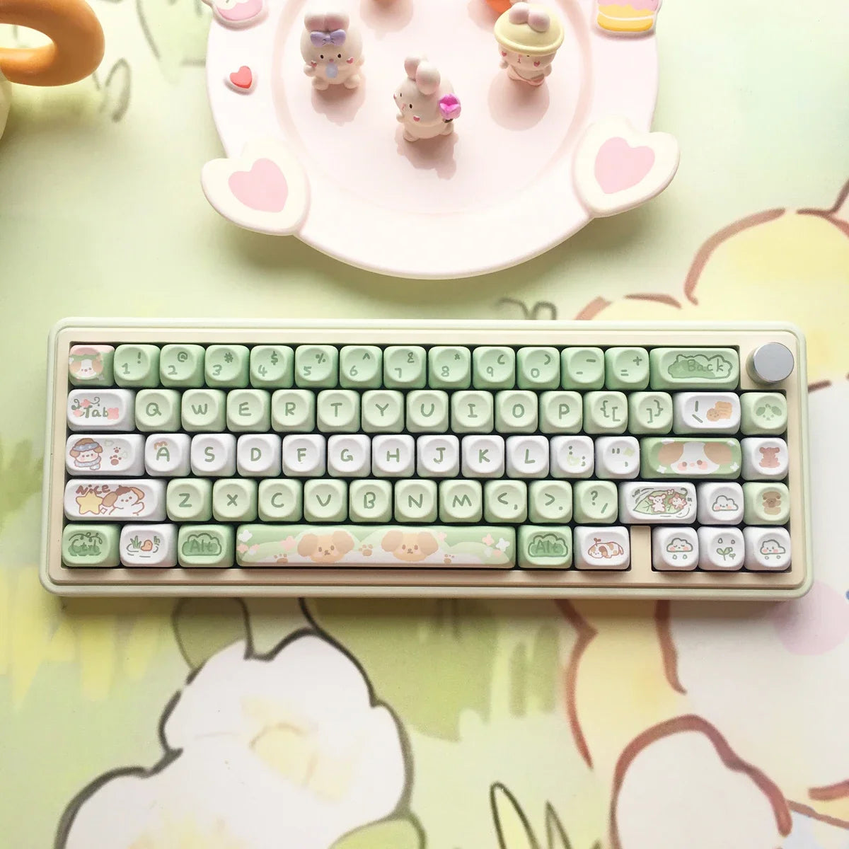 Cute Puppy Cat Keycaps: Best DIY Gift for Mechanical Keyboard