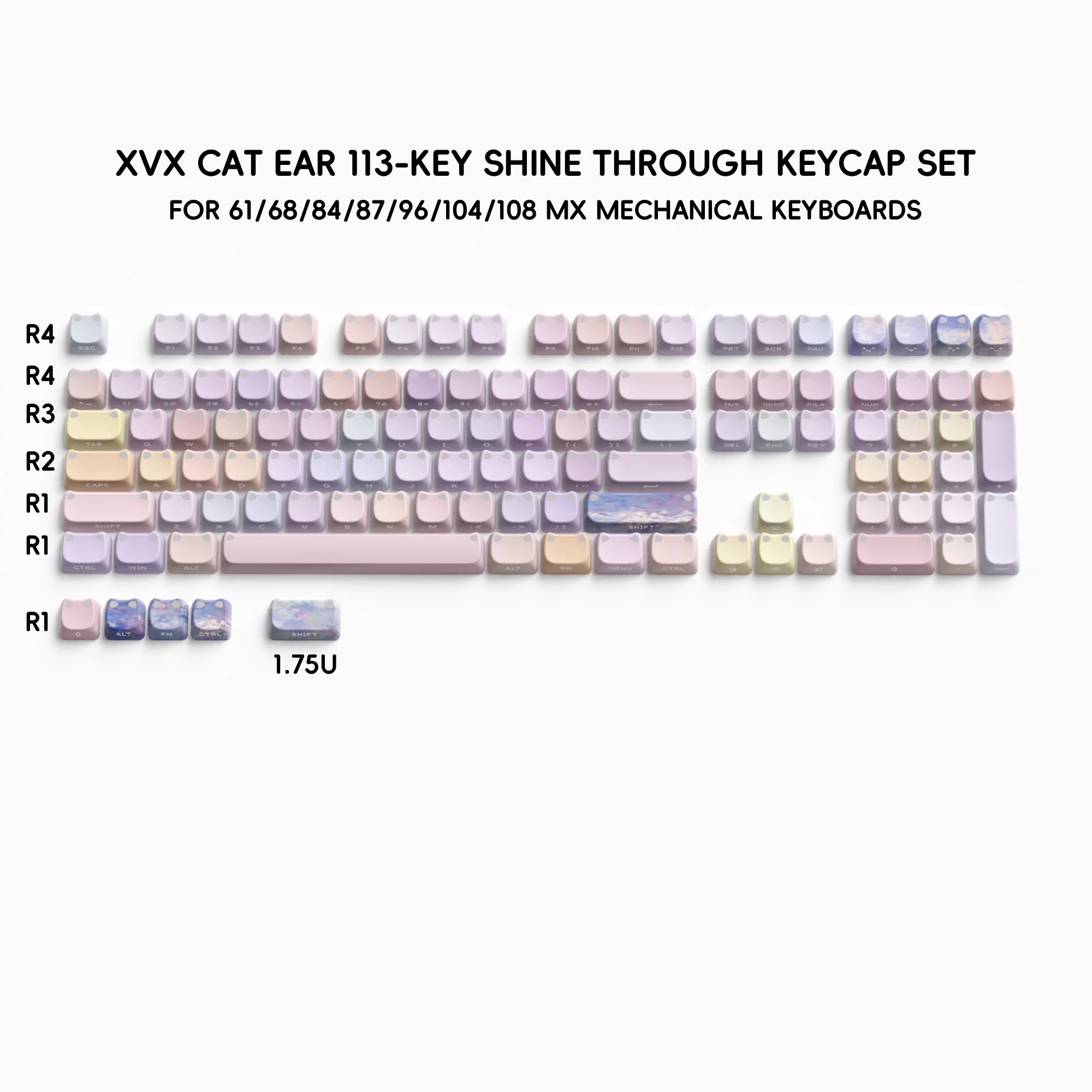XVX Lumicat Keycaps: Best Custom Side Printed Gaming Keycaps