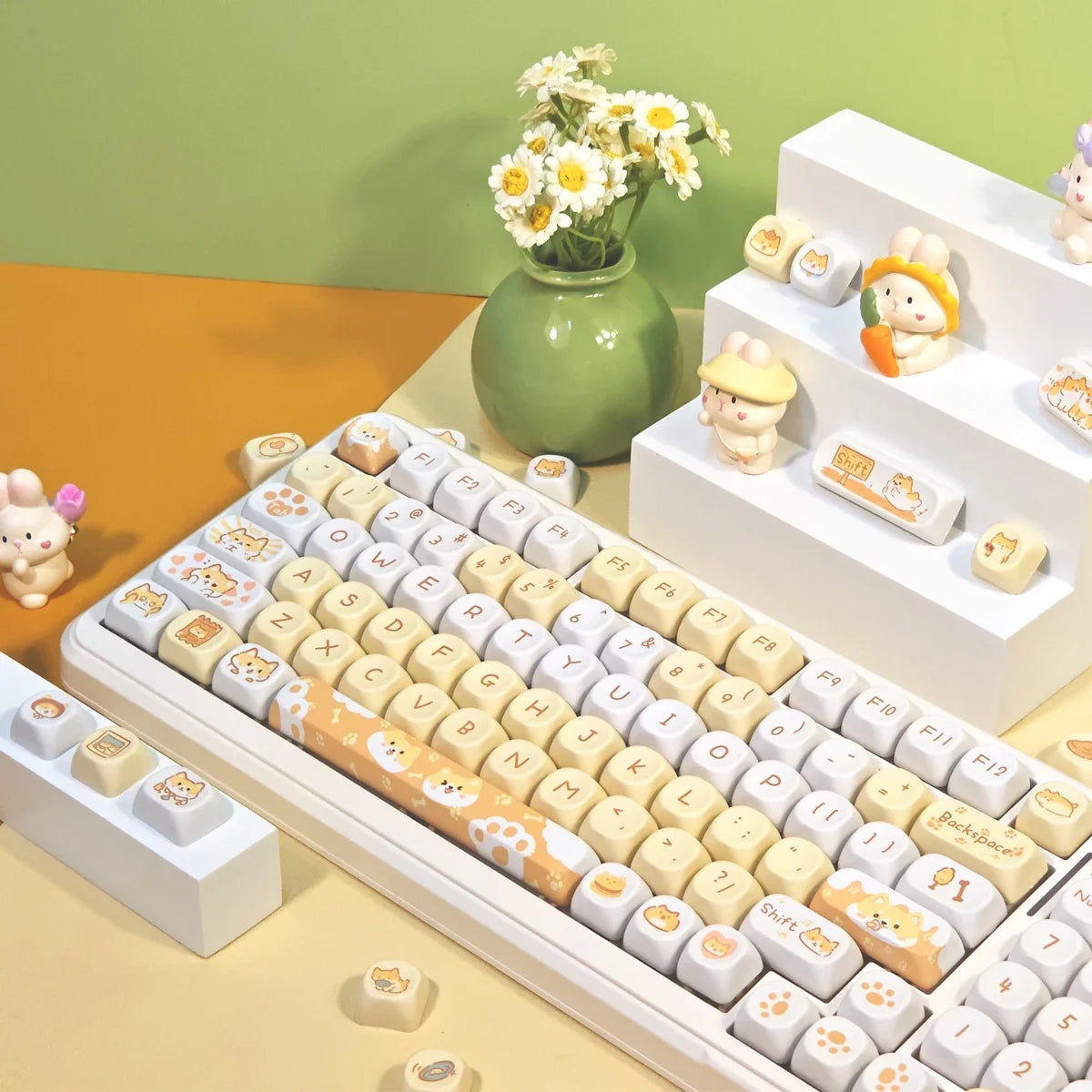 Cute Puppy Cat Keycaps: Best DIY Gift for Mechanical Keyboard