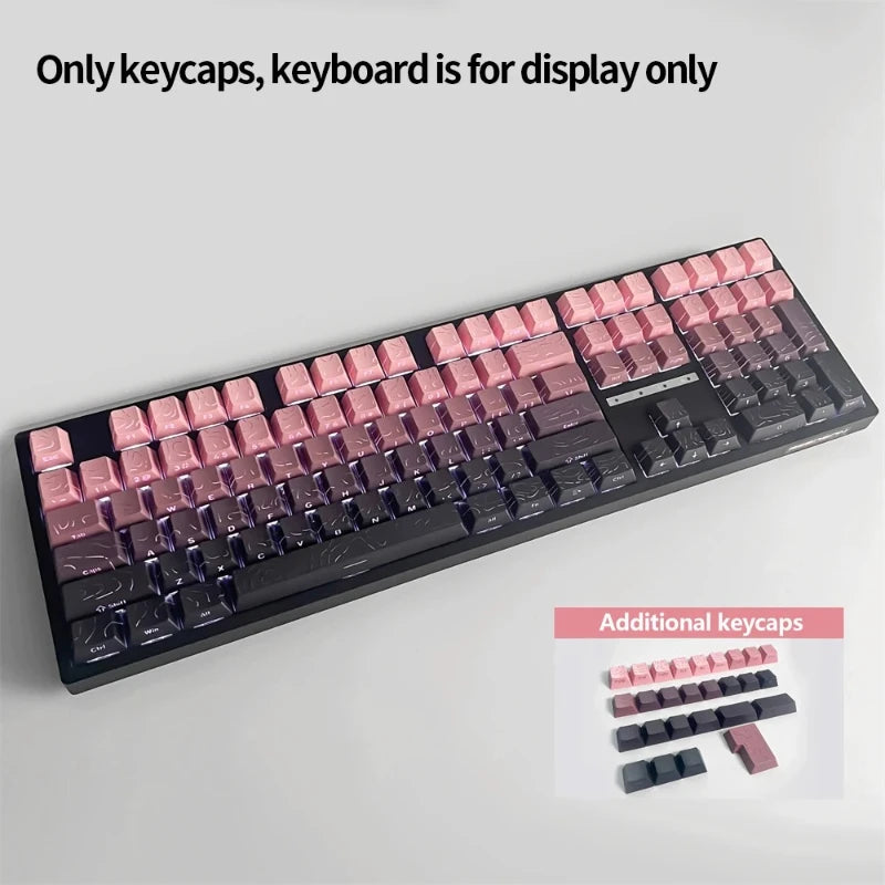 Custom PBT Keycaps: 2026 Line Gradient Side Shine for Keyboard