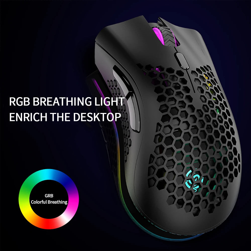 BM600 Gaming Mouse: 2.4G Wireless Ergonomic Rechargeable Cap