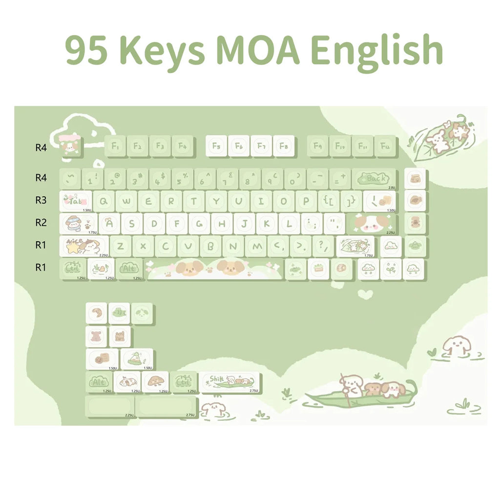 Cute Puppy Cat Keycaps: Best DIY Gift for Mechanical Keyboard