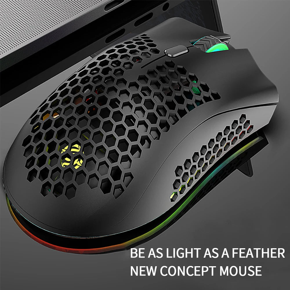 BM600 Gaming Mouse: 2.4G Wireless Ergonomic Rechargeable Cap