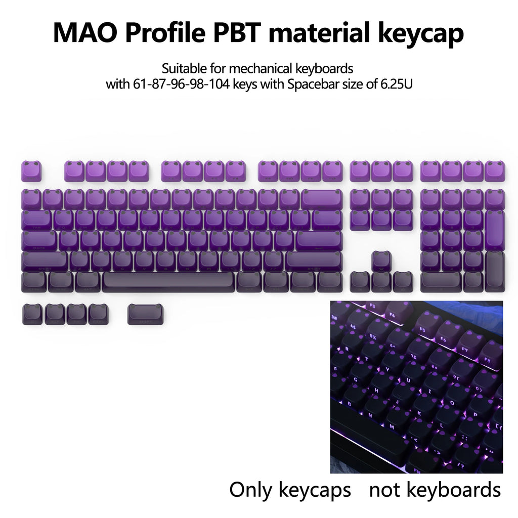 Water Lily Cat Ear PBT Keycaps: Cutest MAO Gaming Upgrade