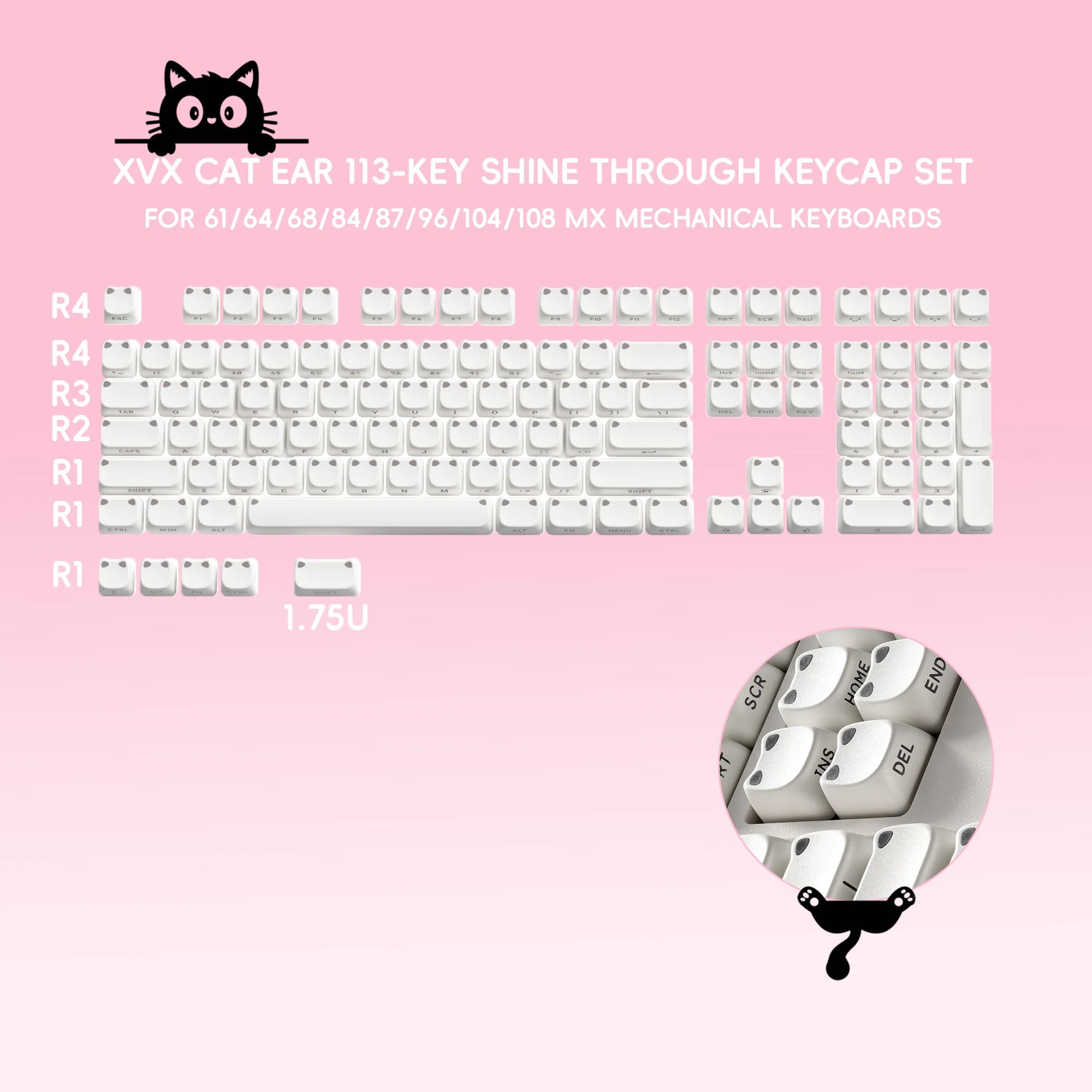 XVX Lumicat Keycaps: Best Custom Side Printed Gaming Keycaps