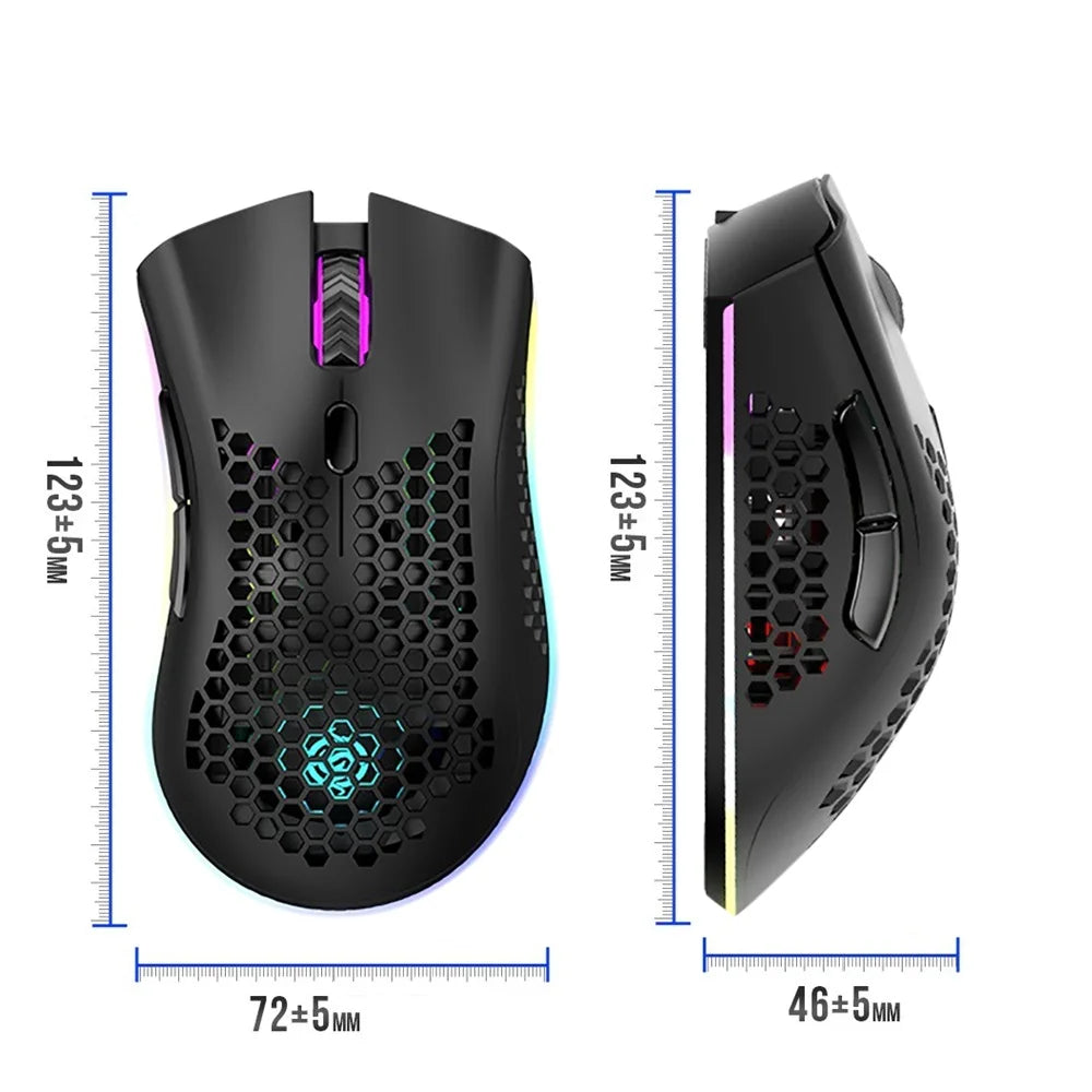 BM600 Gaming Mouse: 2.4G Wireless Ergonomic Rechargeable Cap