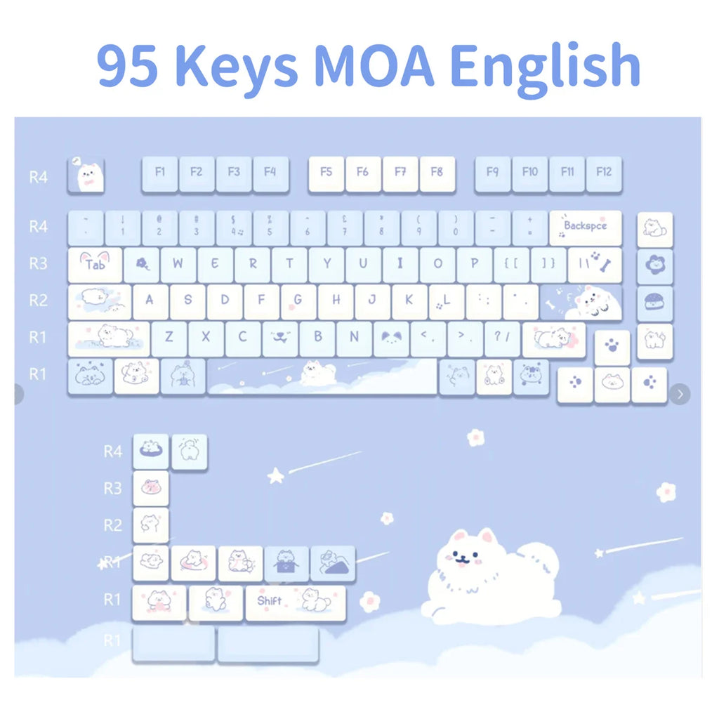 Cute Puppy Cat Keycaps: Best DIY Gift for Mechanical Keyboard